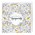 Card Golden Floral With Deepest Sympathy